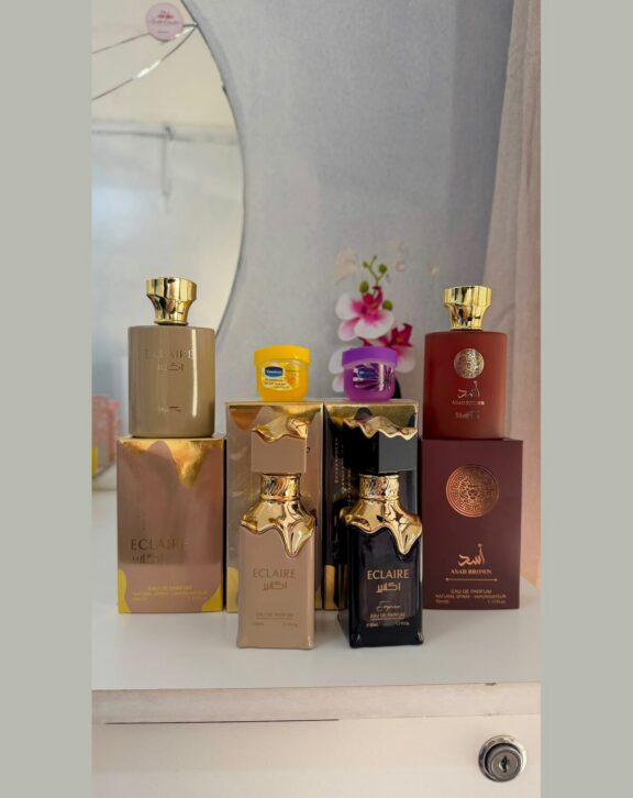 Soft nude-and-gold 50ml eau de parfum.