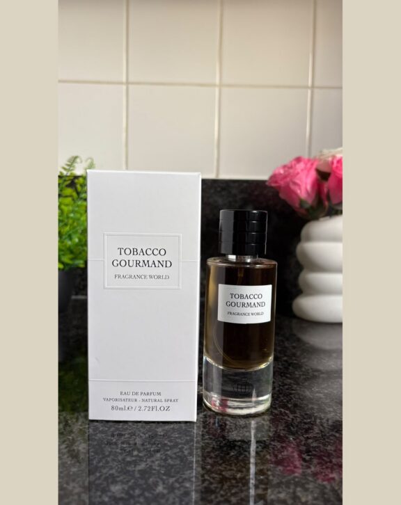Fragrance World, 80ml — tobacco, vanilla and spice.